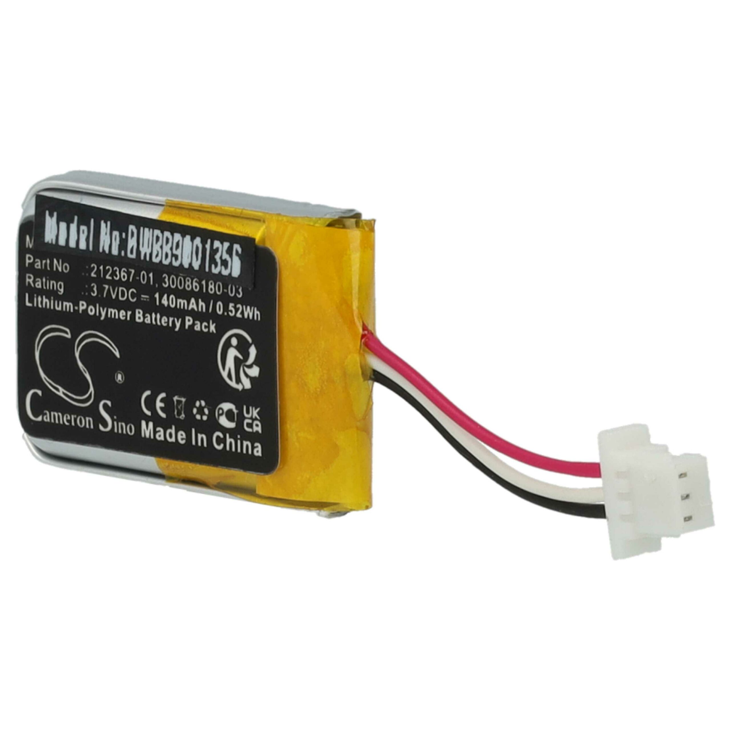Bateria vhbw para Auricular sem Fios Plantronics 212367-01 - Pack 2x 140 mAh 3.7 V Li-polímero - Image 3