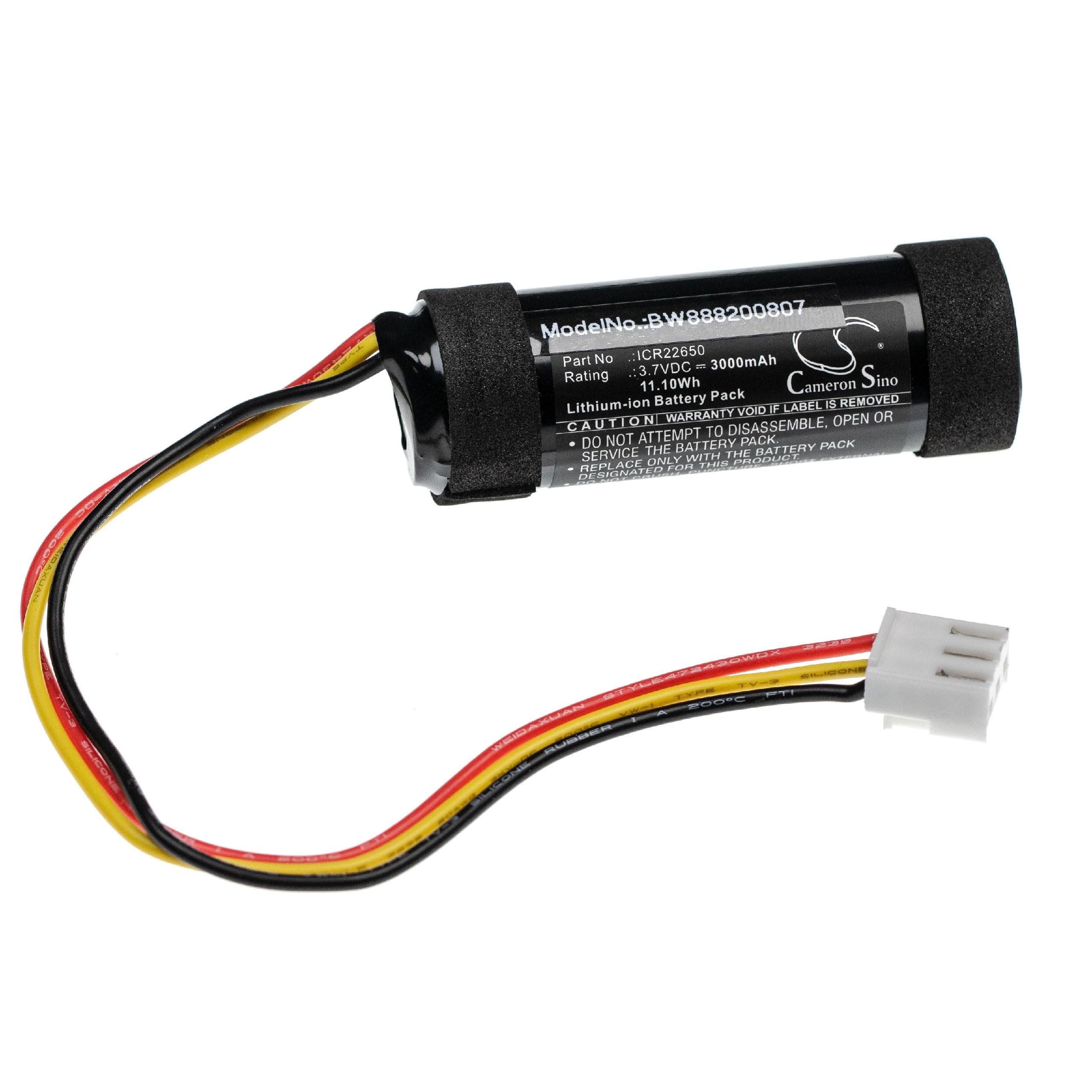 Bateria vhbw para Harman Kardon Onyx Studio 4 - Li-Ion 3000 mAh (Substitui ICR22650) - Image 2