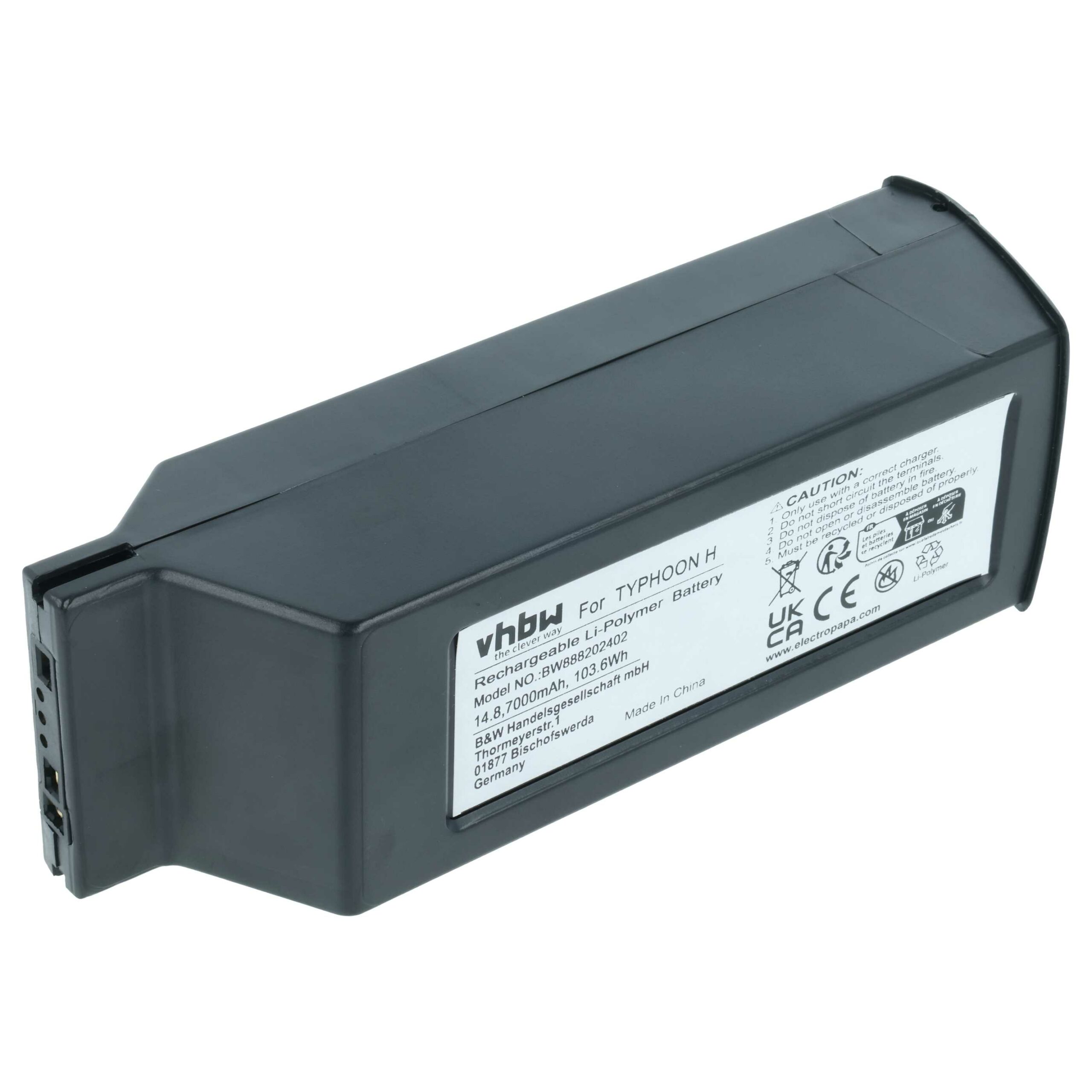 Bateria vhbw para Drone Yuneec YUNH105, YUNTYH105 - 7000 mAh 14.8 V Li-polímero