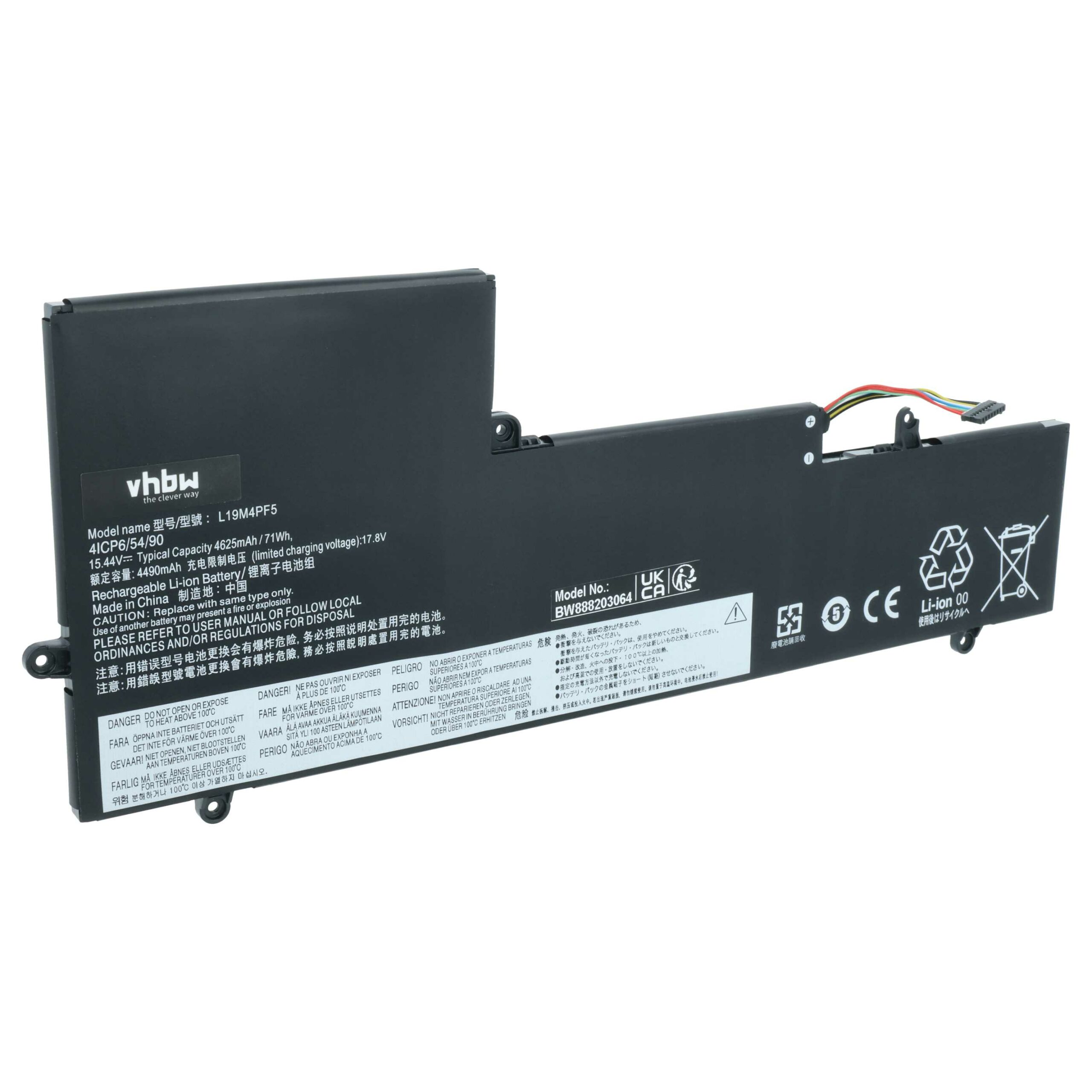 Bateria para Lenovo (L19M4PF5, L19C4PF5, 5B10W65281, 5B10W65278) - 4500 mAh 15.44 V Li-polymer vhbw