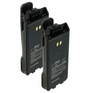 Bateria vhbw 2250 mAh 7.4 V Li-Ion para Icom BP-279, BP-280, BP-280LI - Pack 2 unidades com clipe de cinto