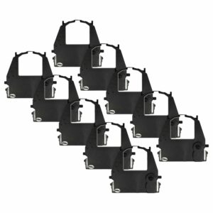Pack 10x Fita de Tinta compatível Fujitsu 18490-DL 3700 para Impressora Matricial e Recibos - Preta vhbw