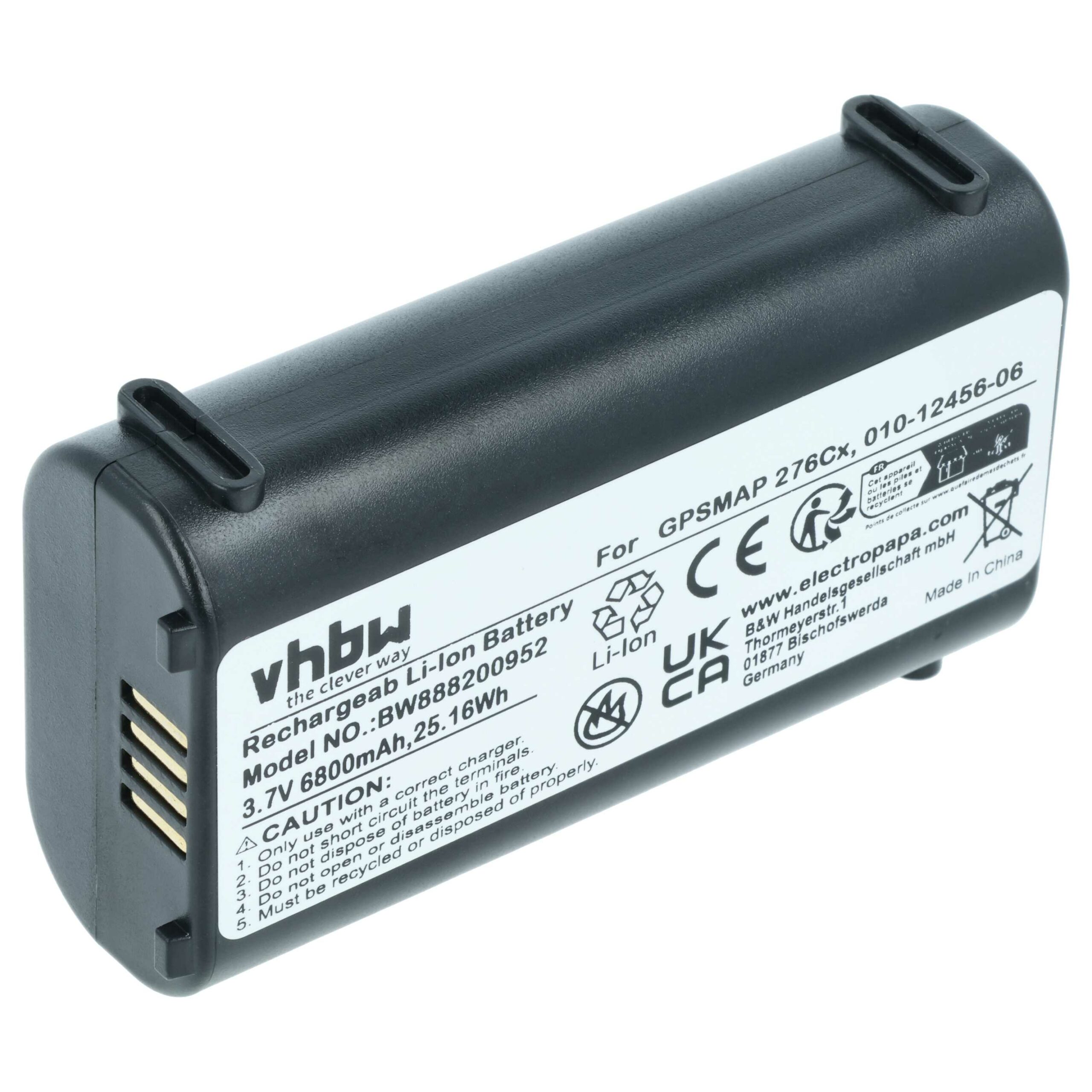 Bateria GPS Tracker vhbw compatível com Garmin 361-00092-00, 010-12456-06 - 6800 mAh 3.7 V Li-Ion