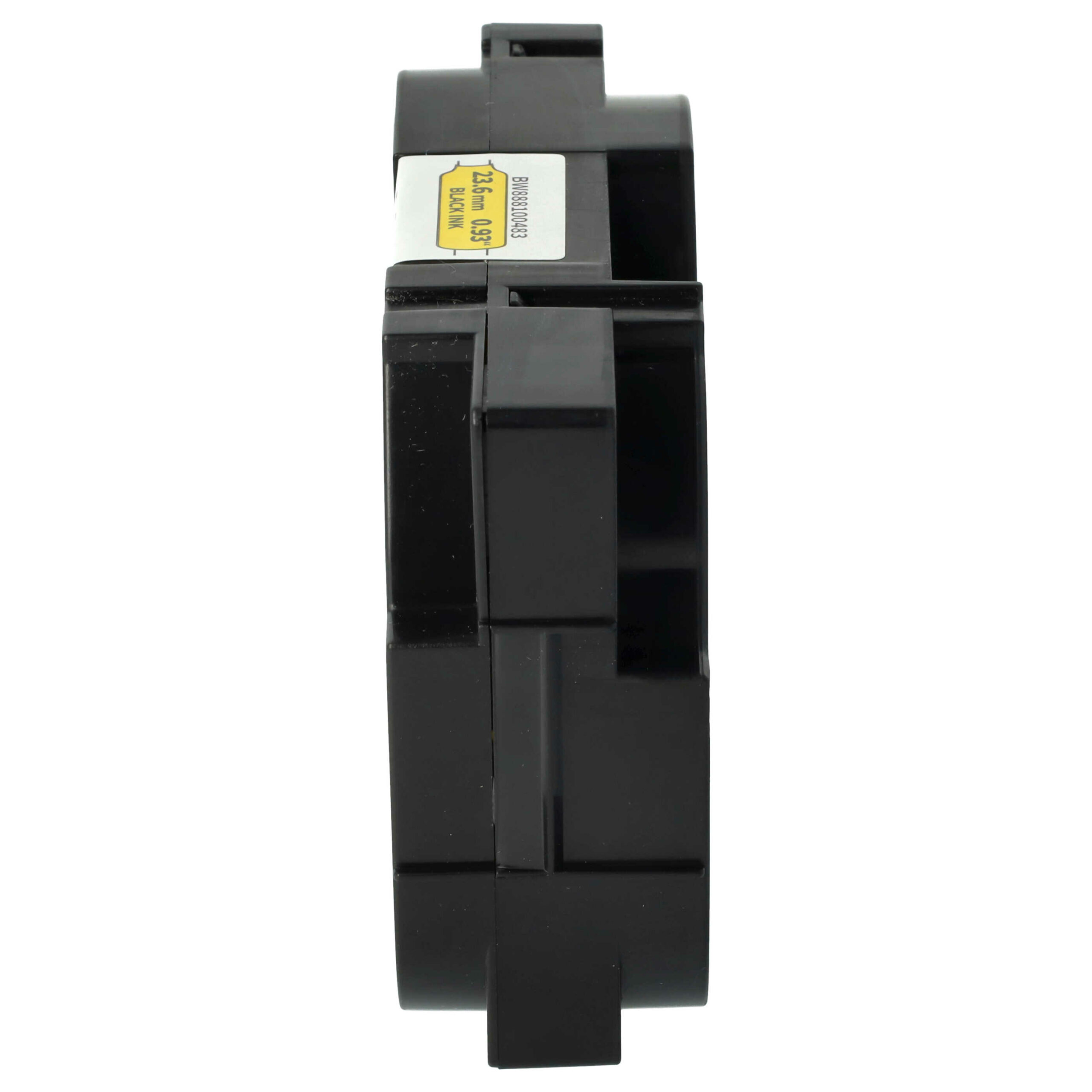 Fita de Etiquetas Compatível com Brother AHS-651, HS-651, HSe-651 - Preto em Amarelo, Tubo Termorretrátil - Image 3
