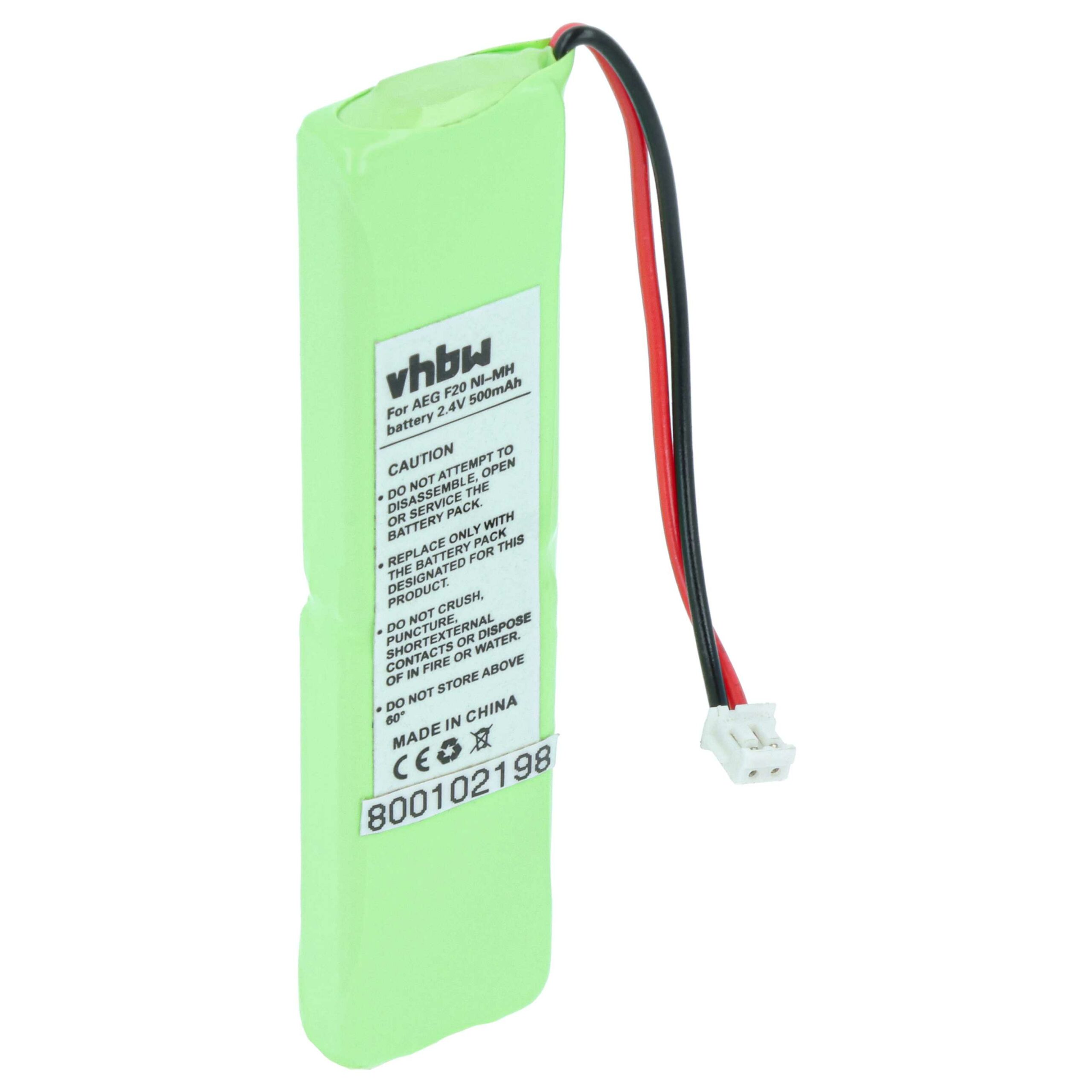 Bateria de substituição para telefone fixo Grundig - 500 mAh 2.4 V NiMH vhbw