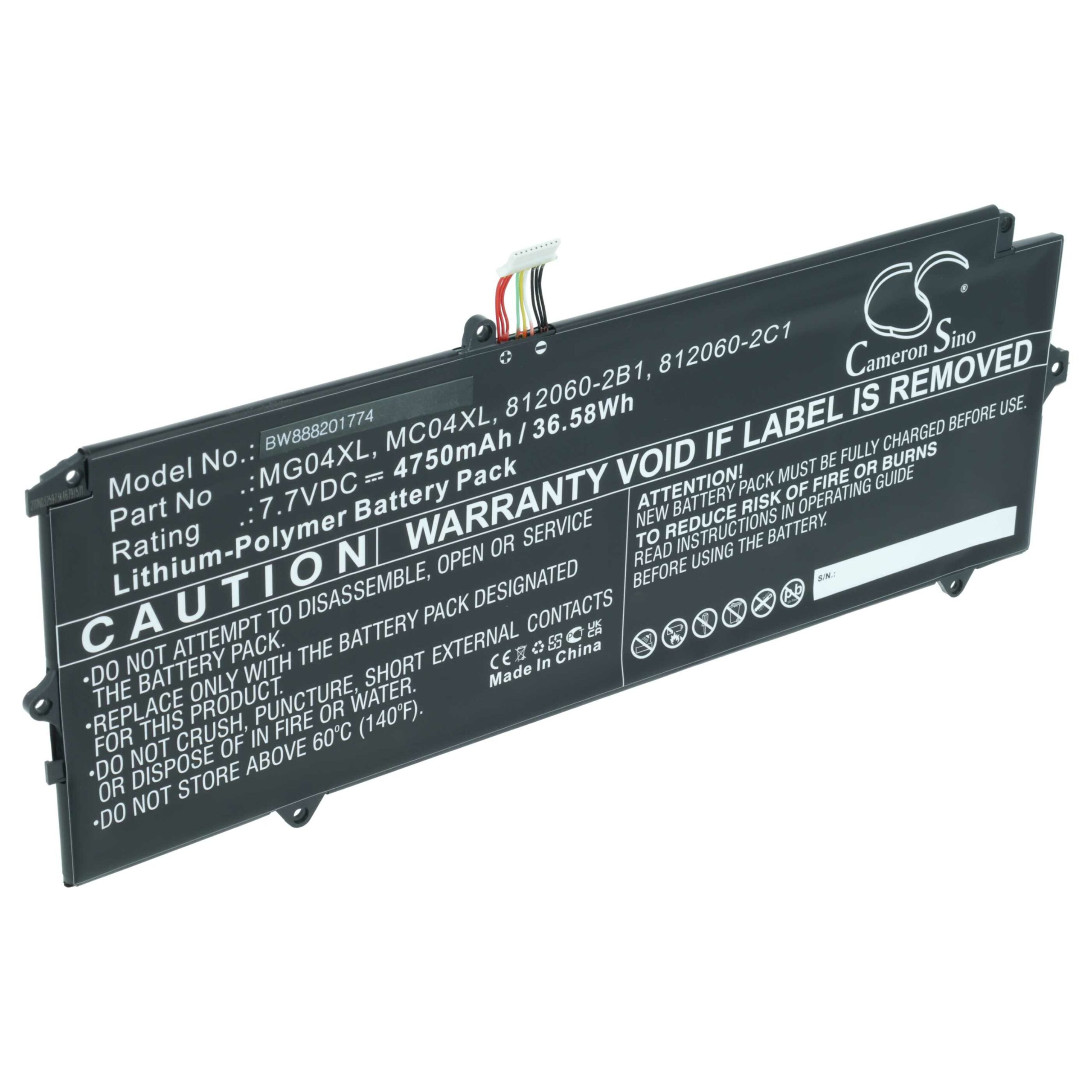 Bateria para Portátil HP vhbw 4750 mAh 7.7 V - Compatível com 812060-2C1, 812148-855, 812205-001, 812060-2B1