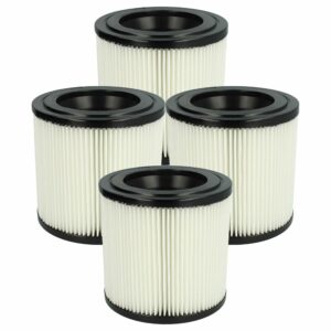 4x Filtro de Cartucho Substituto Kärcher 2.889-219.0 para Aspiradores Kärcher, Preto/Branco