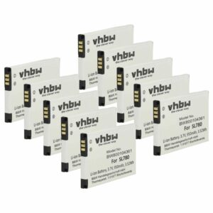 10x Bateria de substituição vhbw para Siemens S30852-D2152-X1 e Gigaset - 950 mAh 3.7 V Li-Ion
