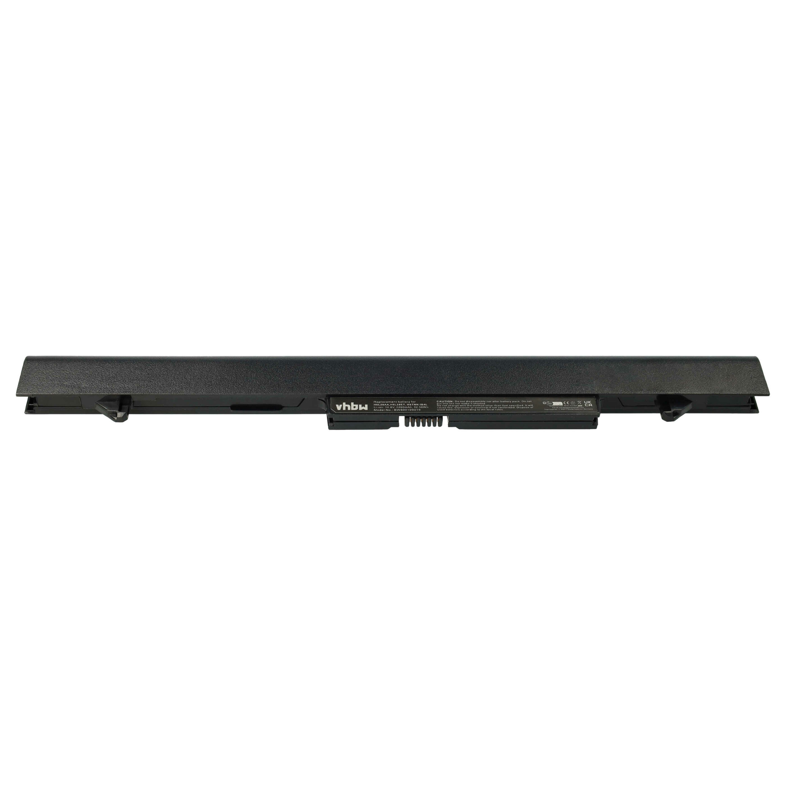 Bateria para HP Notebook vhbw - Substitui H6L28ET, H6L28AA, 768549-001, 707618-121 - 2200 mAh 14.8 V Li-Ion