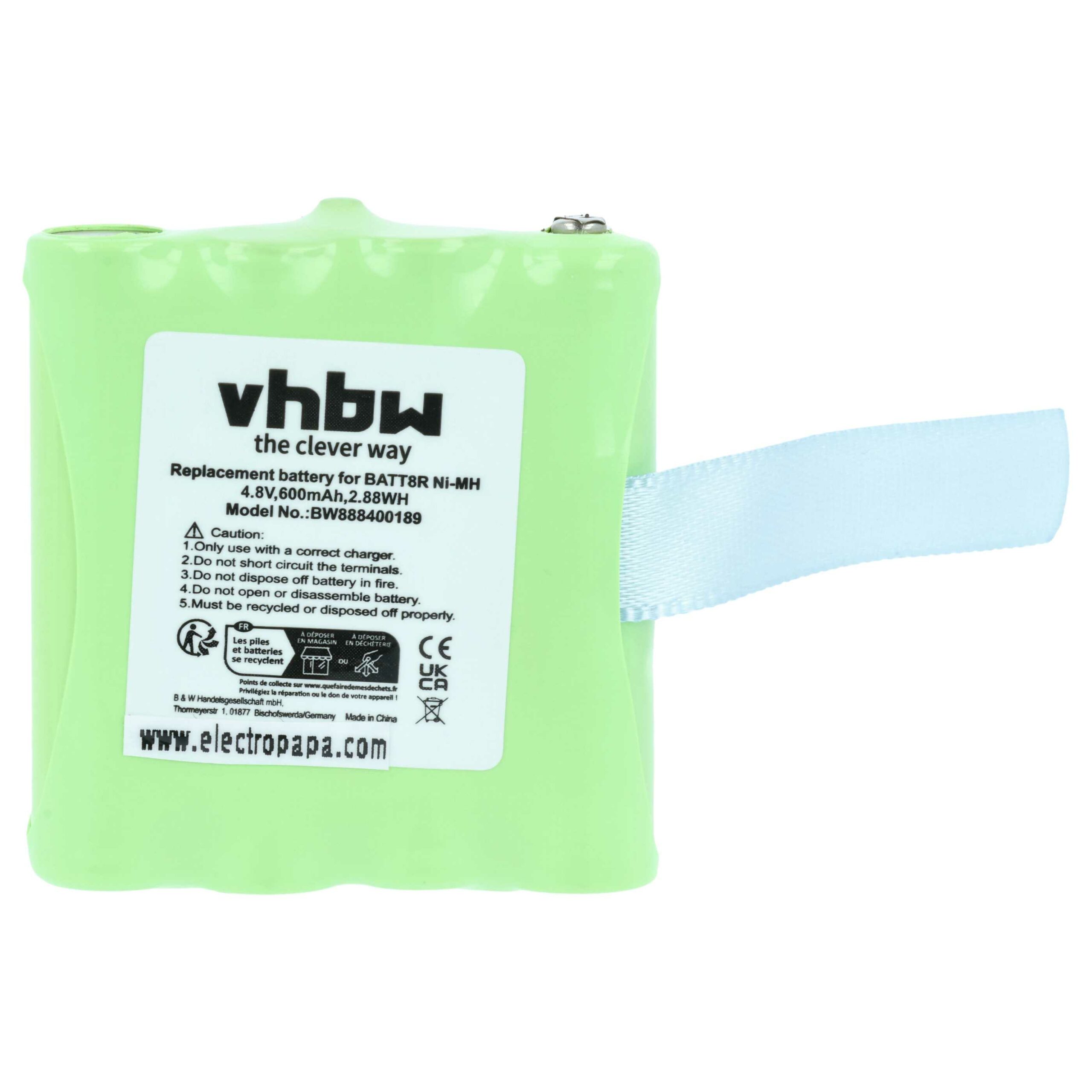 Bateria vhbw 5x para Rádios Midland/Motorola - 600 mAh 4.8V NiMH (BATT8R, KEBT072A) - Image 3