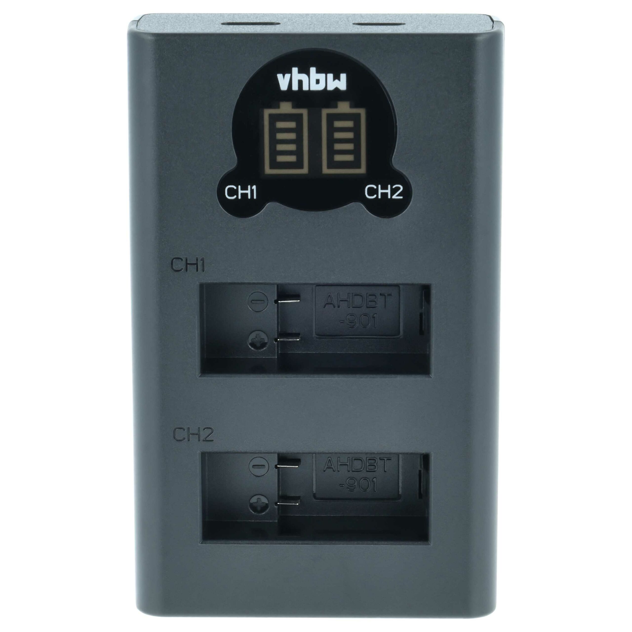 Carregador Duplo Micro-USB + USB-C para GoPro Hero 9, 10 com Cabo USB-C - vhbw - Image 3