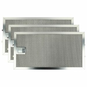 3x Filtro de Graxa de Metal de Longa Duração vhbw para Miele 8258211