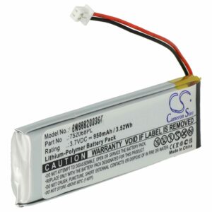 Bateria para Auriculares Albrecht / Midland vhbw - 950 mAh 3.7 V Li-polymer