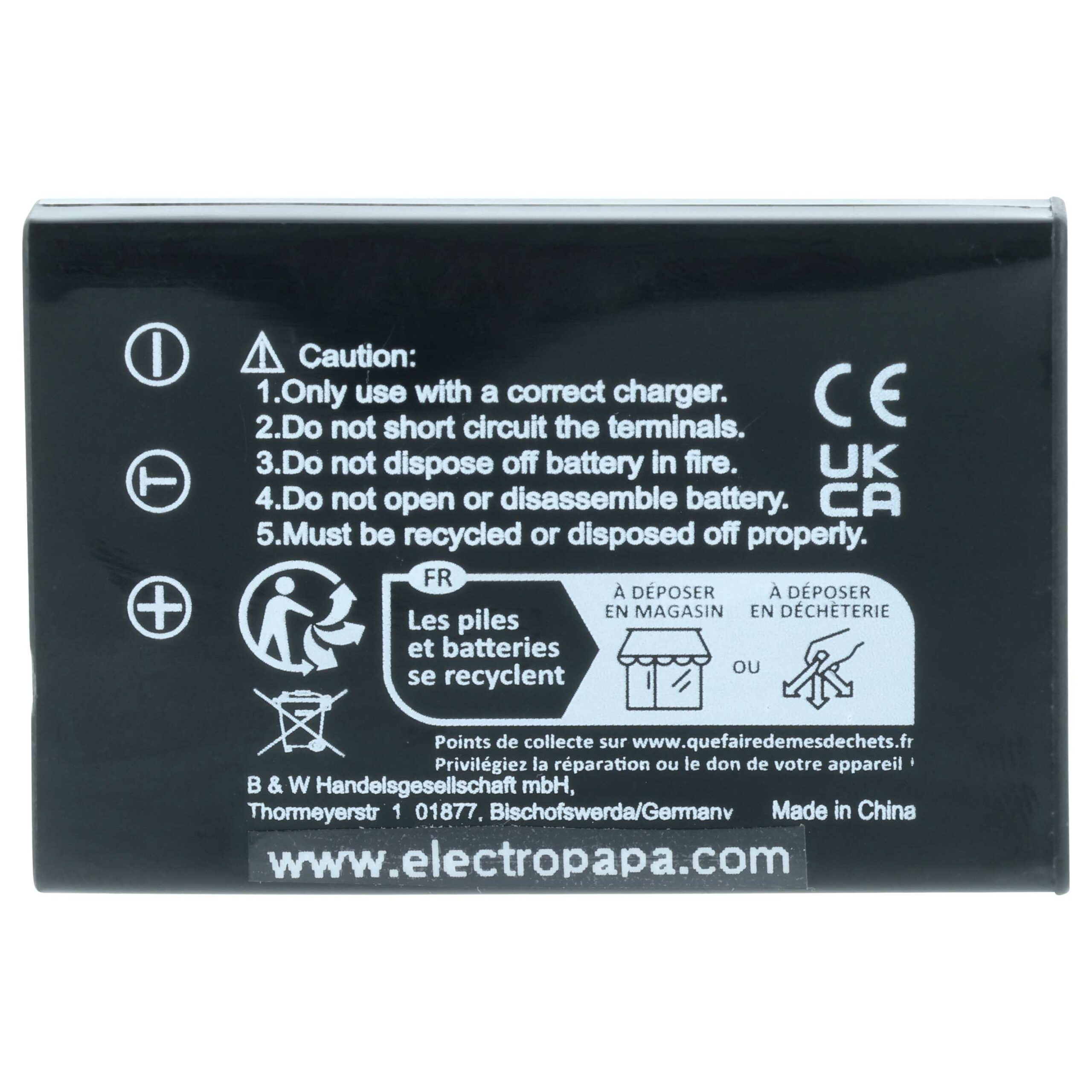 Pack 3x Baterias vhbw Compatível Aiptek ZPT-PM18 - 1600mAh, 3.7V, Li-Ion - Image 4