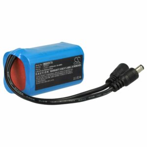Bateria para Lanterna LED XML T6 - 5200 mAh 7.4 V Li-Ion vhbw