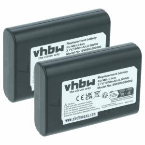2x Bateria vhbw compatível com Leica BLI-312, 14464, BP-SCL1 - 1800mAh, 3.7V, Li-Ion