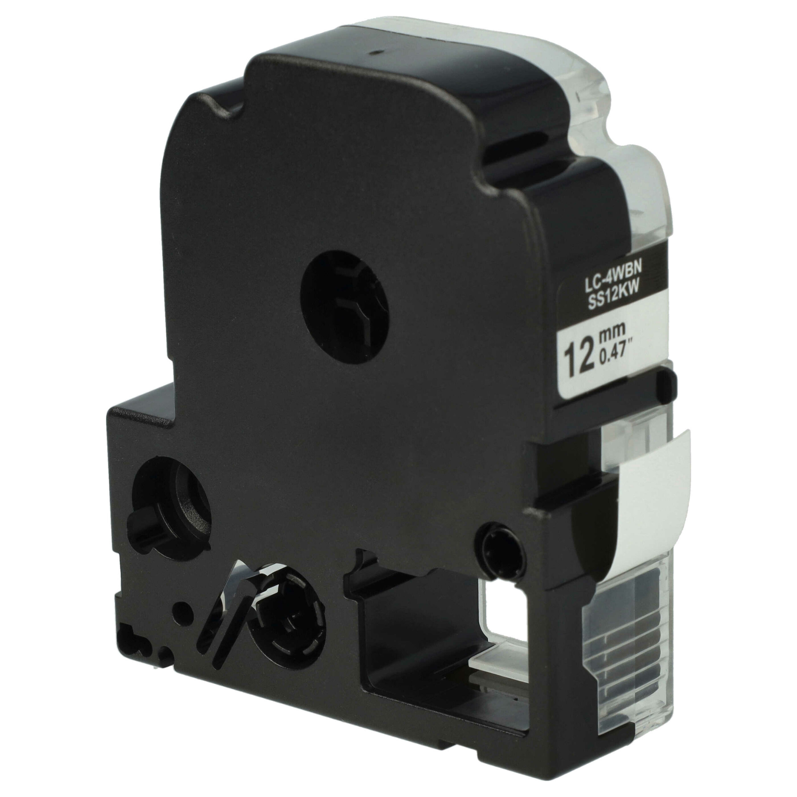 3x Fita de Etiquetas Compatível Epson SS12KW, LC-4WBN - 12 mm Preto sobre Branco - Image 4