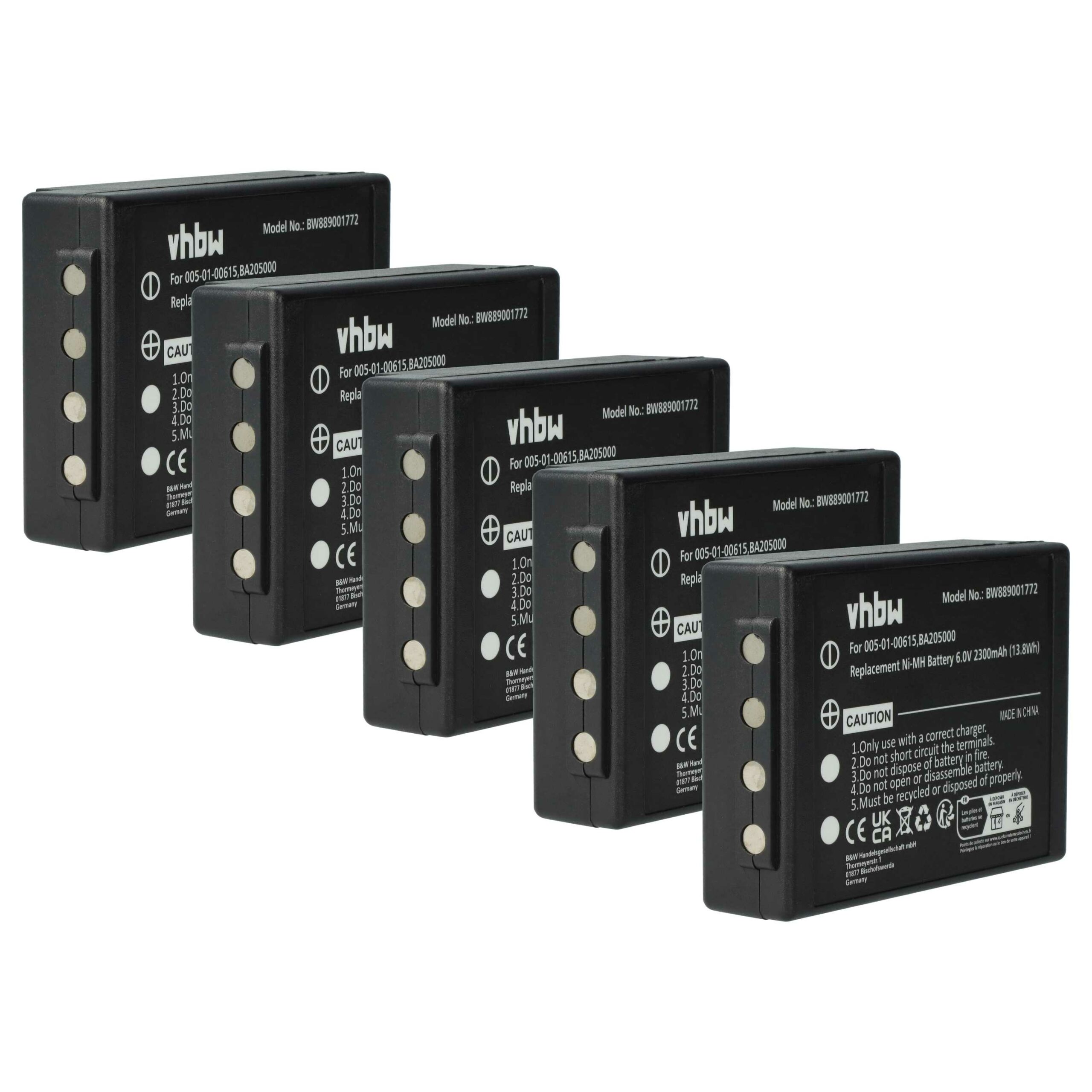 Pack 5x Baterias de Substituição para Comando HBC 005-01-00615, BA205000, BA206000, BA205030 - 2300 mAh