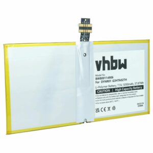 Bateria vhbw para Microsoft Tablet G3HTA027H, DYNR01 - 5050 mAh 7.5 V Li-polymer