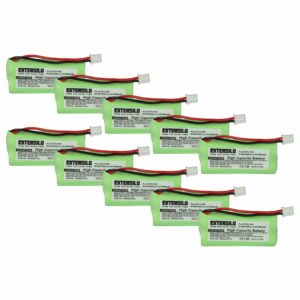 10x Bateria EXTENSILO 850 mAh 2.4V NiMH para telefone T-Com DECT - Compatível 55AAAHR2BMX, 220436C1, 41AAAH2BMX, 220382C1