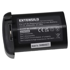 Bateria compatível com Canon LP-E4 - 3350mAh, 11.1V, Li-Ion EXTENSILO