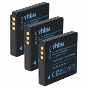 3x Bateria substitui Leica BP-DC6 - 600mAh, 3.6V, Li-Ion