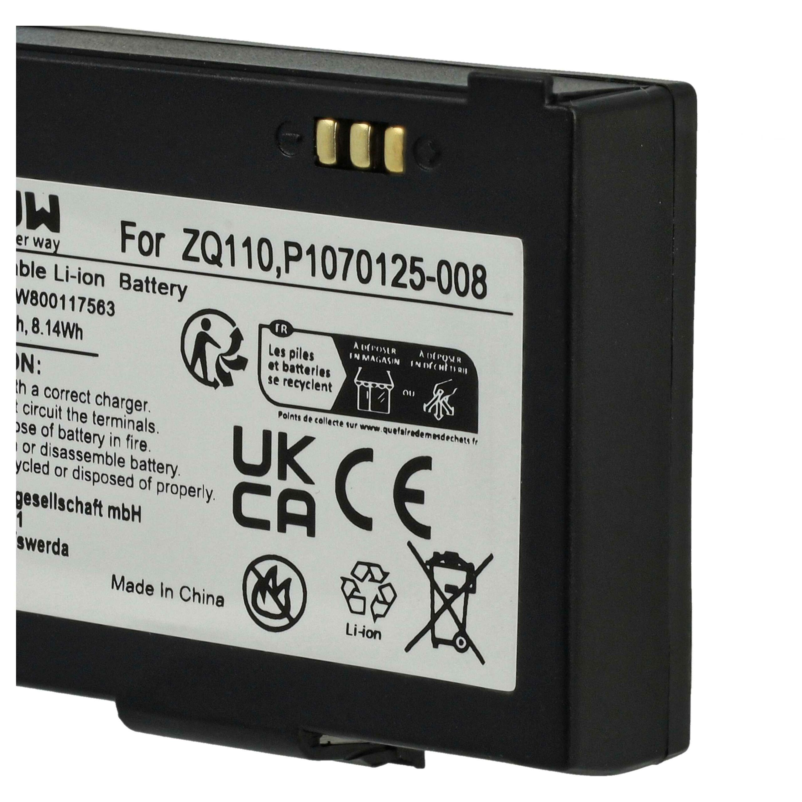 Bateria vhbw para Bixolon Scanner K409-00007A, PBP-R200 - 1100 mAh 7.4 V - Image 6