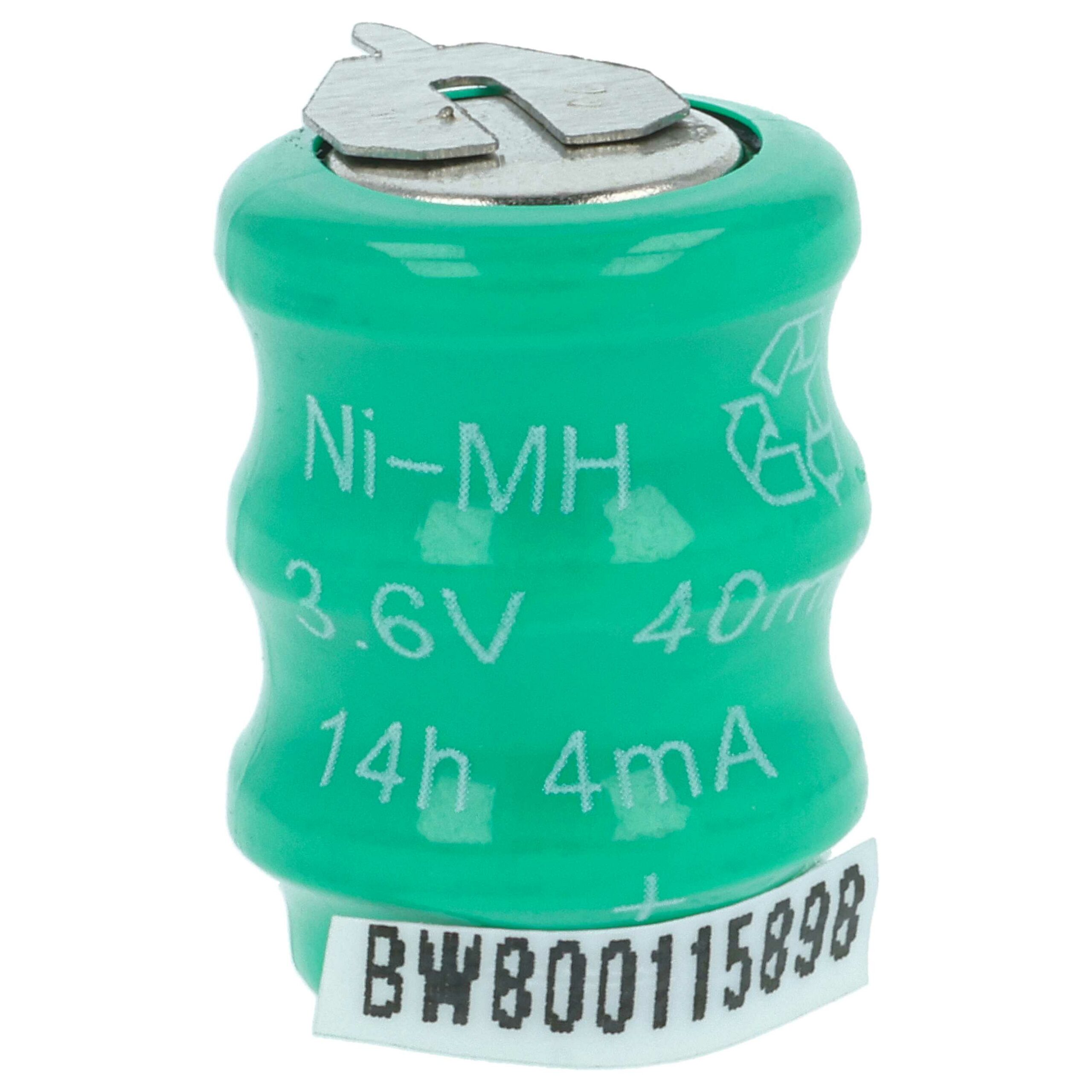 Pack 5x Pilha Botão Recarregável V40H 2 Pinos NiMH 40 mAh 3.6V - Image 3