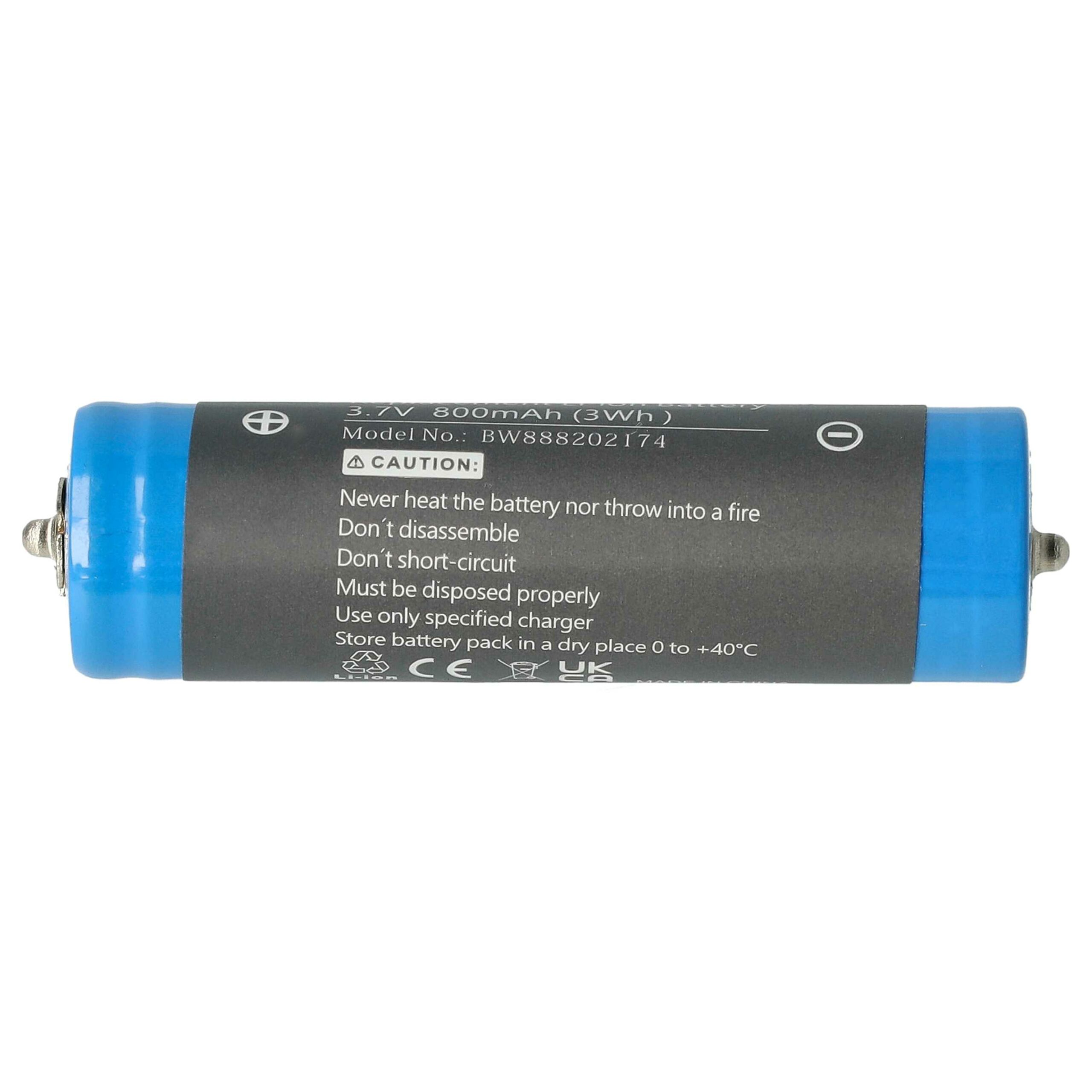 Bateria compatível com Panasonic WES8163L2505, WESLV95L2508, WESLV95L2509 - 800 mAh 3.7 V Li-Ion - Image 4