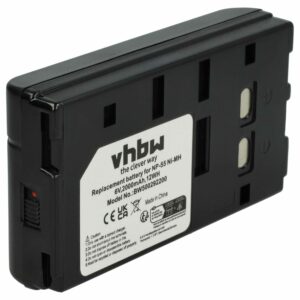 Bateria para Câmara Vídeo Compatível JVC BN-V65U, BN-V50U, BN-V25U, BN-V22U - 2000 mAh 6V NiMH