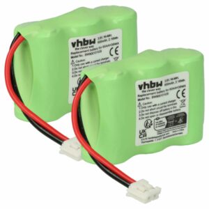 2x Bateria vhbw NiMH 600 mAh 3.6V para telefones fixos Telecom Italia, Philips, Alcatel, Ascom, Audioline, Siemens (DECT)