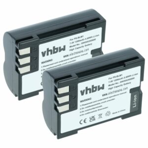 2x Bateria compatível com Olympus PS-BLM1 - 1200mAh, 7.2V, Li-Ion