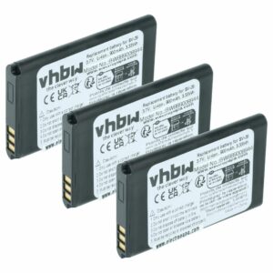 Bateria vhbw 900 mAh 3.7V Li-Ion para Alcatel RTR001F01 - Pack 3 Unidades