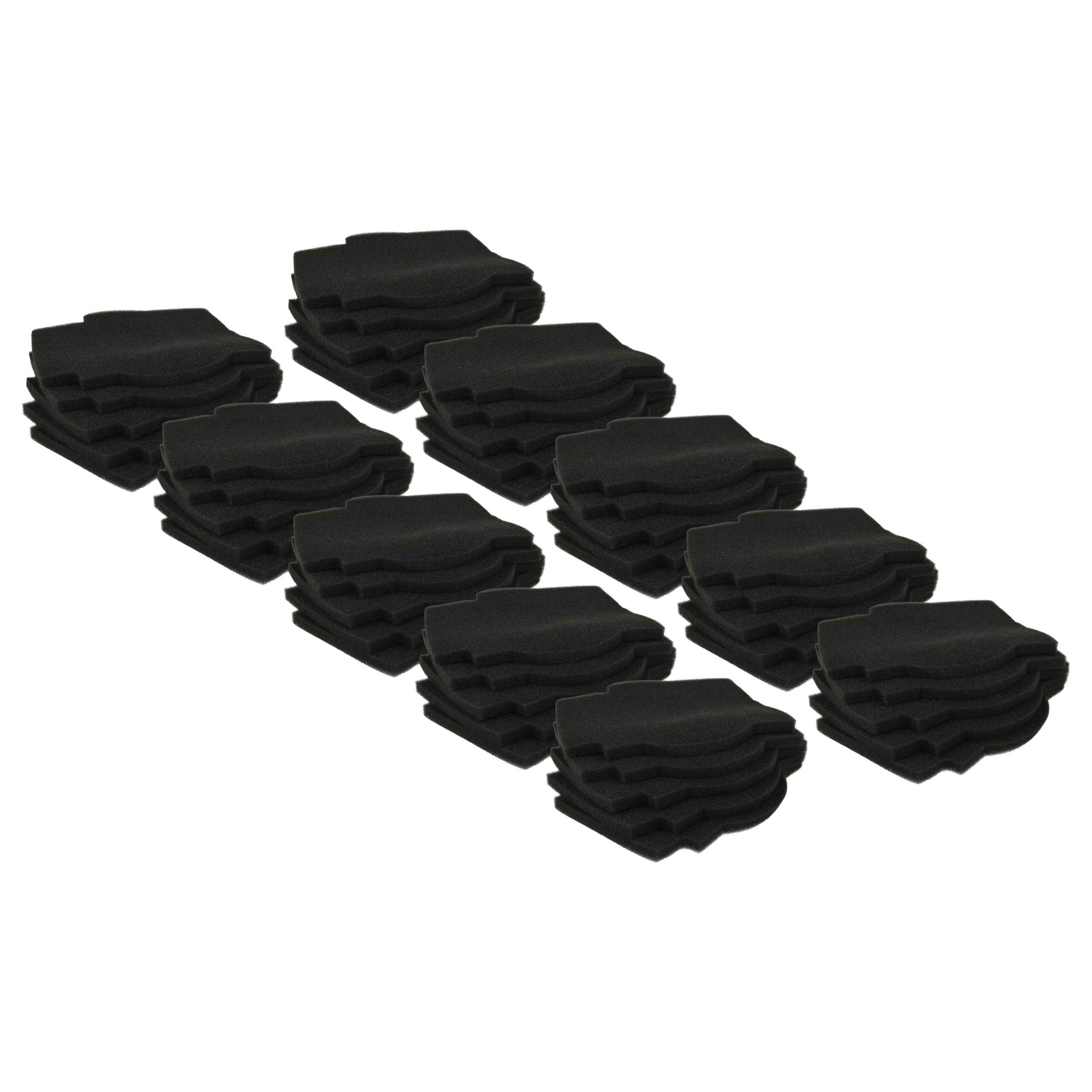 Pack 50x Filtro de Ar para Lunos Silvento Vent - preto vhbw