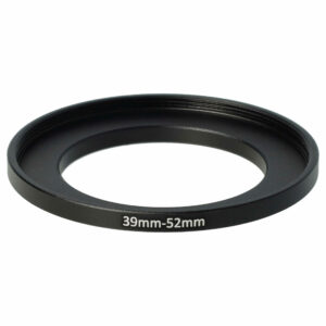 Adaptador de Anel Step-Up 39mm para 52mm para Objetivas de Câmara - vhbw