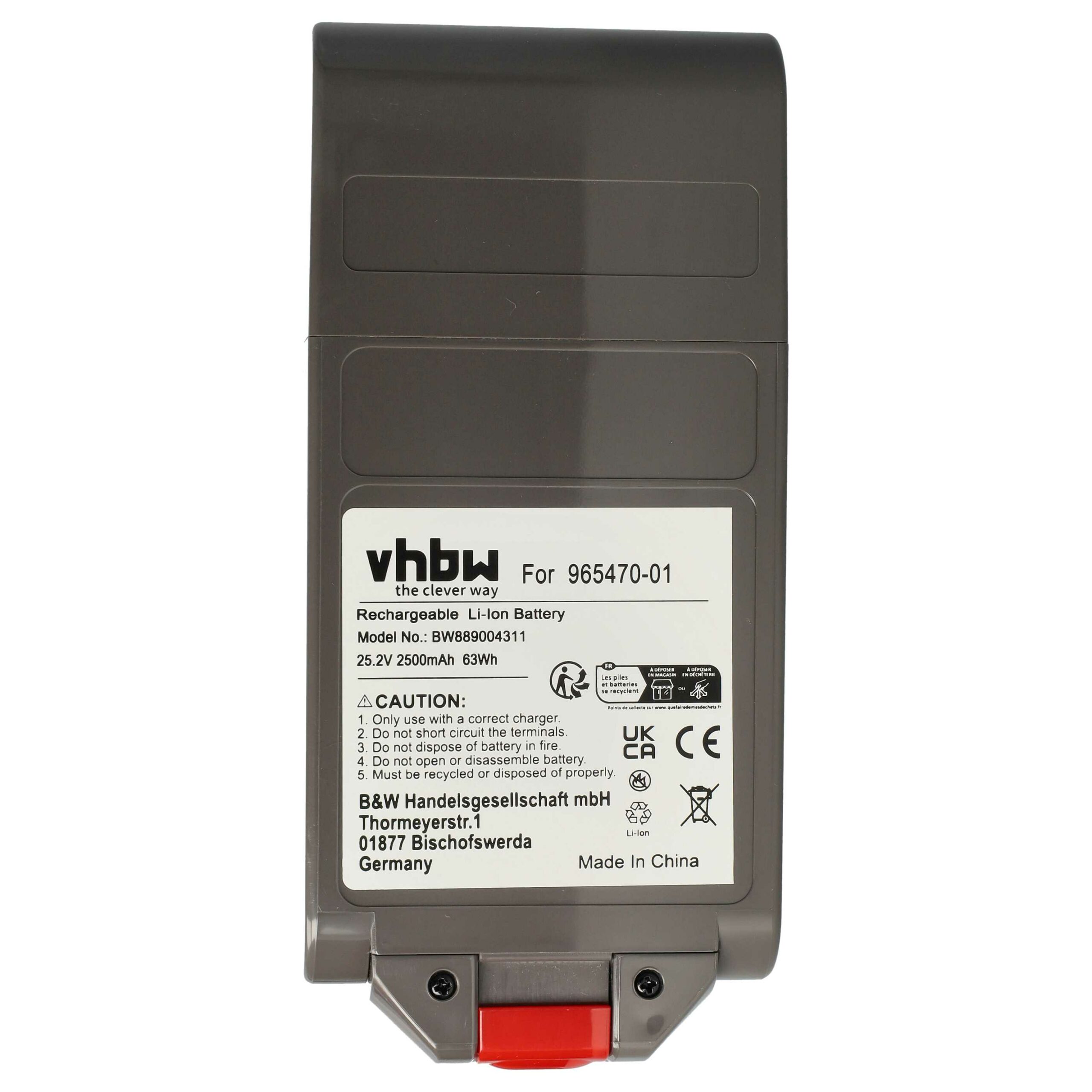Bateria vhbw compatível com Dyson V12 2500mAh 25.2V Li-Ion - Image 3