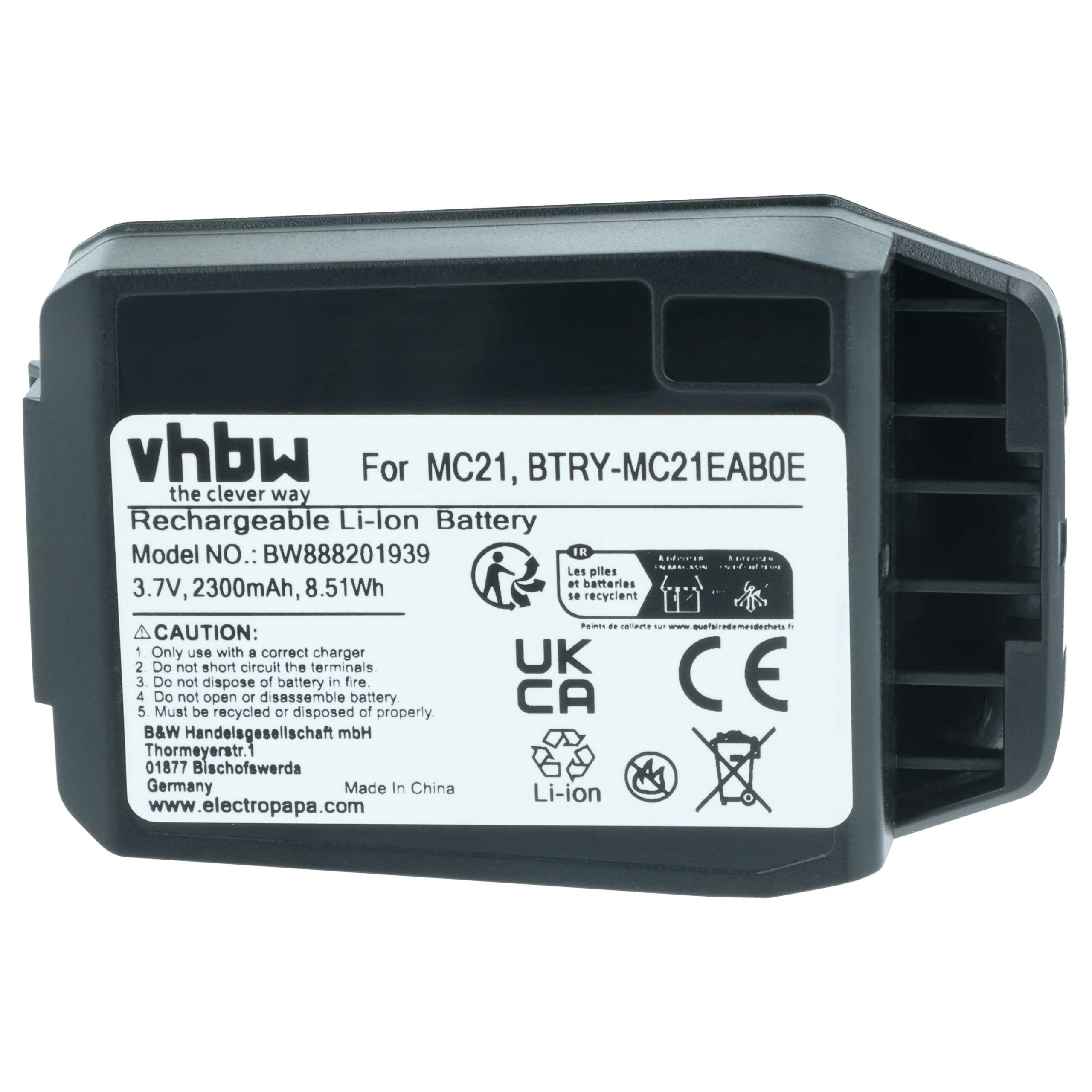 Bateria vhbw para Motorola 82-105612-01, BTRY-MC21EAB0E, 82-150612-01 - 2300mAh, 3.7V - Image 3