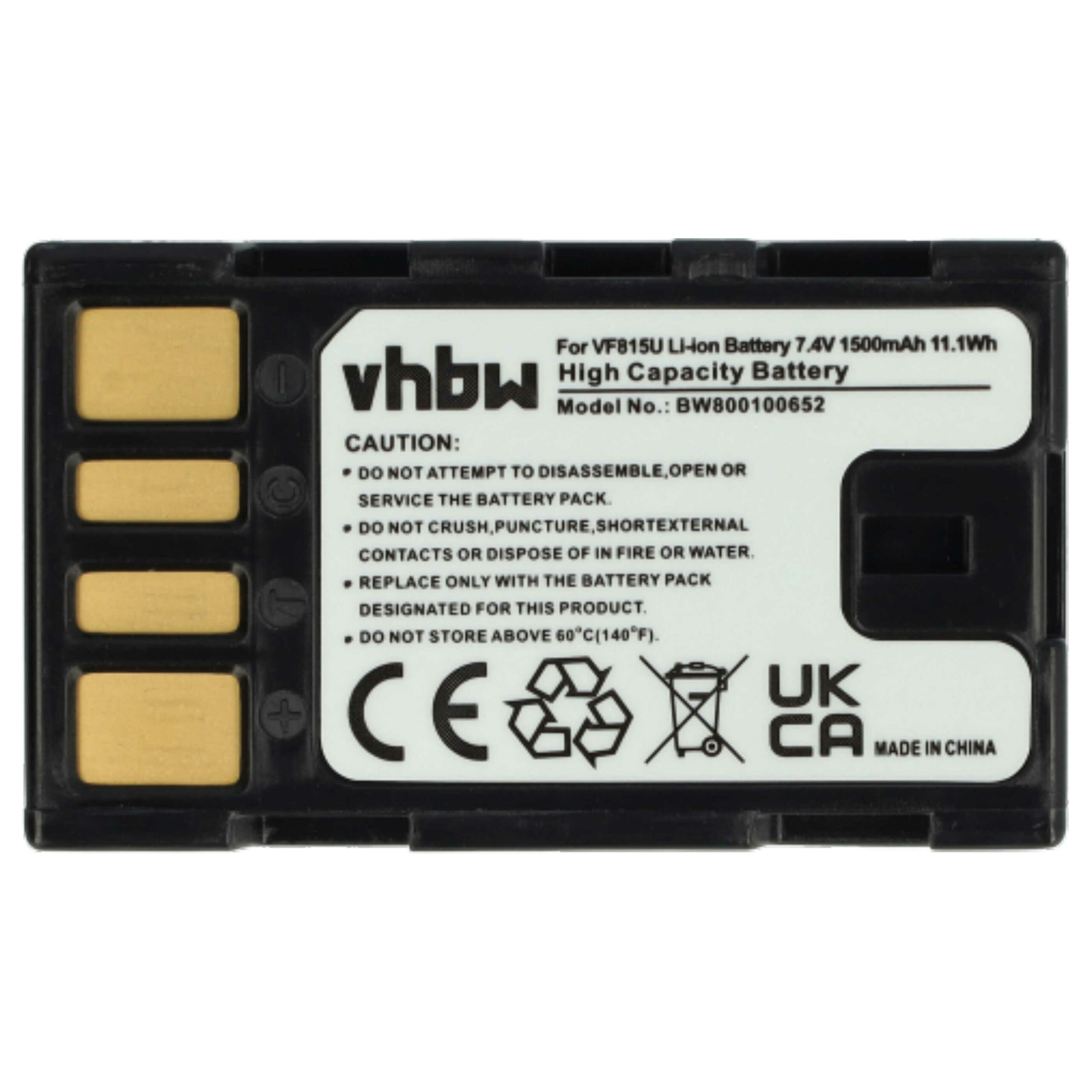 Bateria vhbw 3x para Câmara de Vídeo JVC BN-VF823, BN-VF815, BN-VF808 - 1400 mAh 7.2V Li-Ion - Image 3