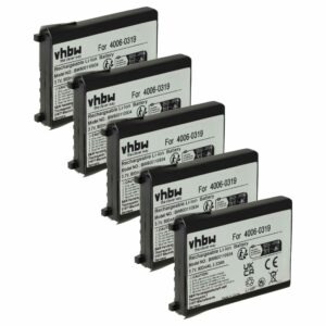 5x Bateria vhbw 900 mAh 3.7V para Scanner Unitech/PSC/Wasp - Compatível Datalogic 95A201004