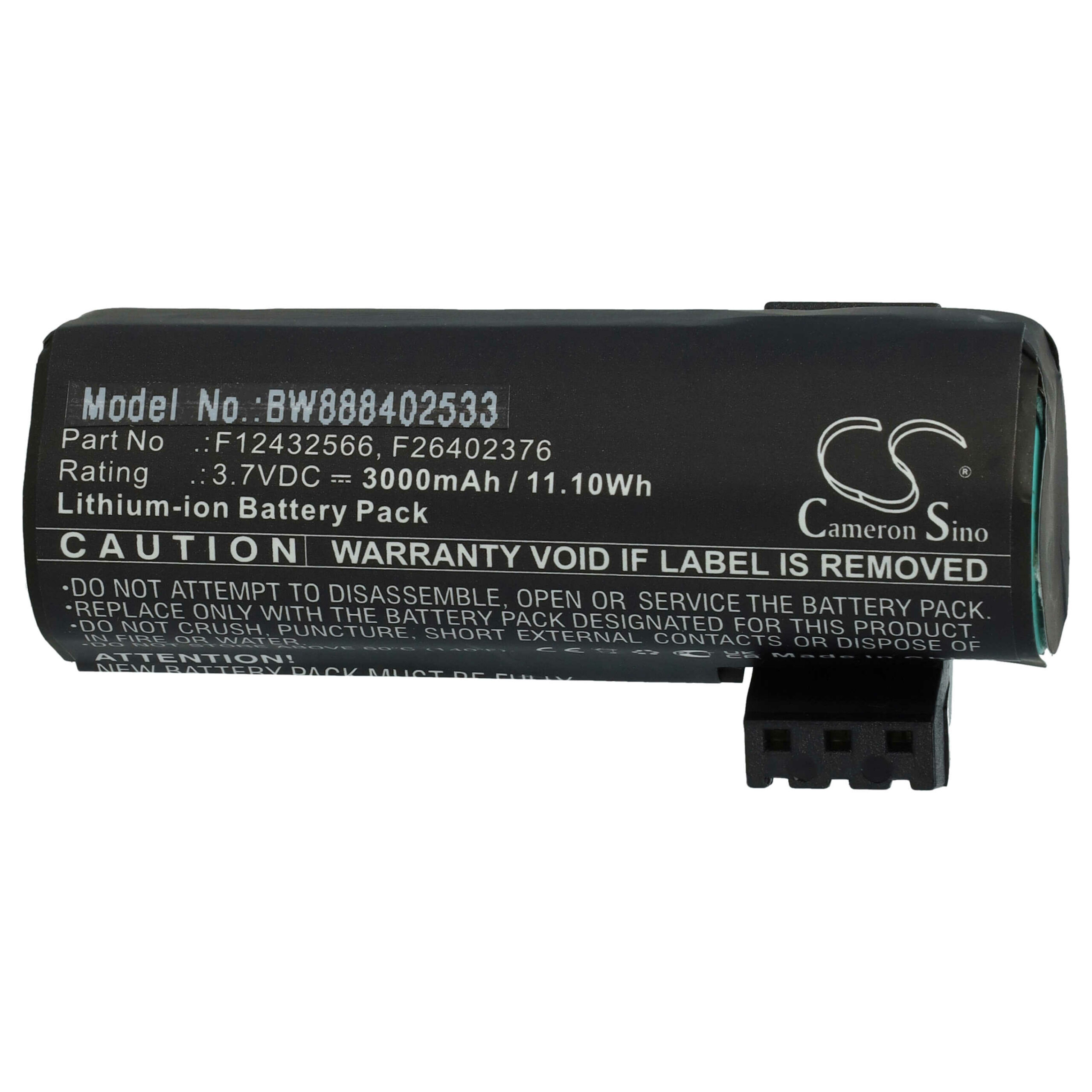 Bateria vhbw para Ingenico F12432566, F26402376 - Scanner POS - 3000 mAh 3.7 V