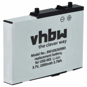 Bateria vhbw para Nintendo USG-001, USG-003 - 900 mAh 3.7 V Li-Ion