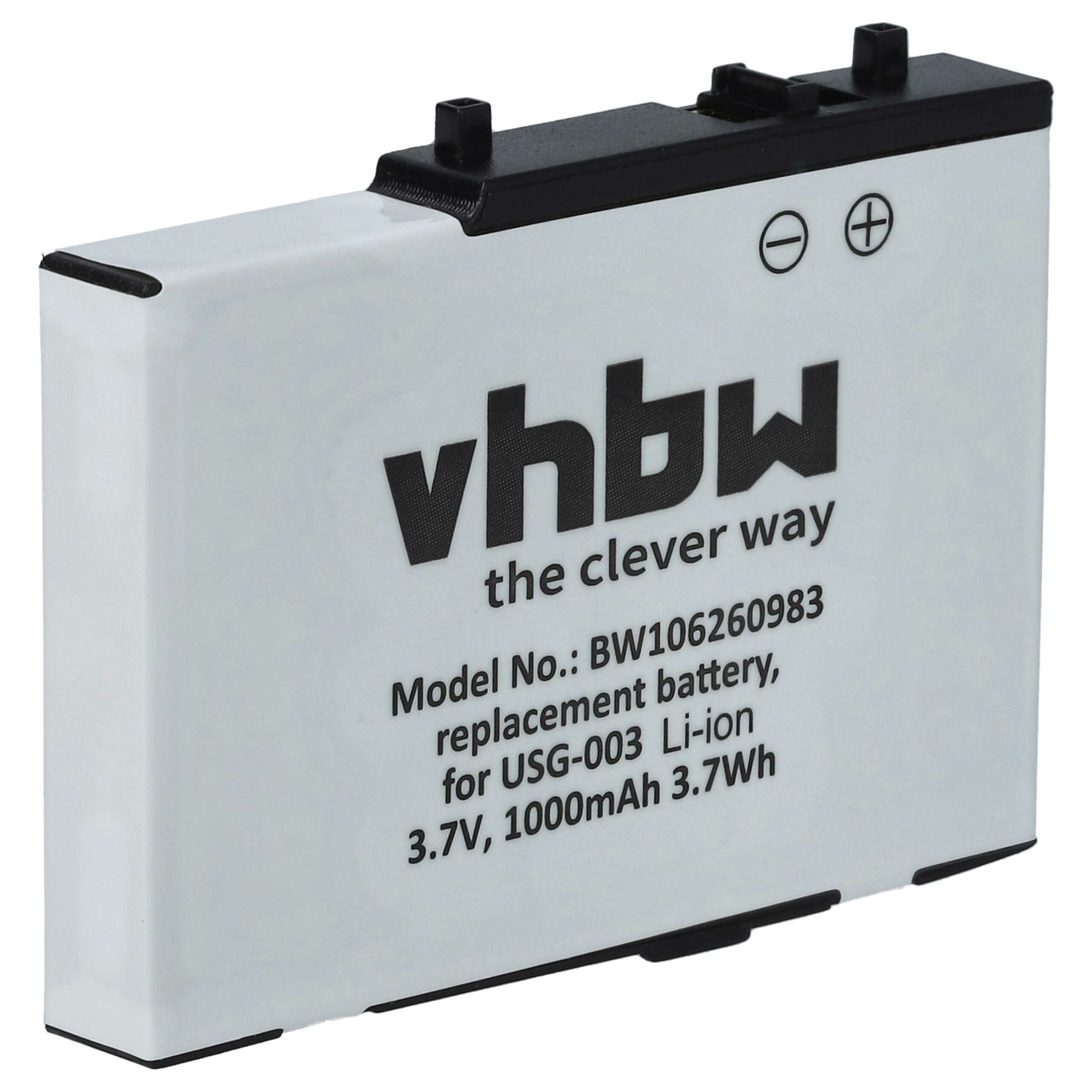 Bateria vhbw para Nintendo USG-001, USG-003 - 900 mAh 3.7 V Li-Ion