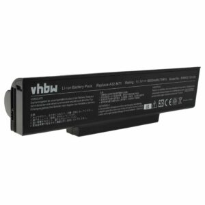 Bateria para Portátil Asus vhbw 70-NX01B1000Z, 70-NZY1B1000Z, 70-NXH1B1000Z - 6600 mAh 11.1 V Li-Ion