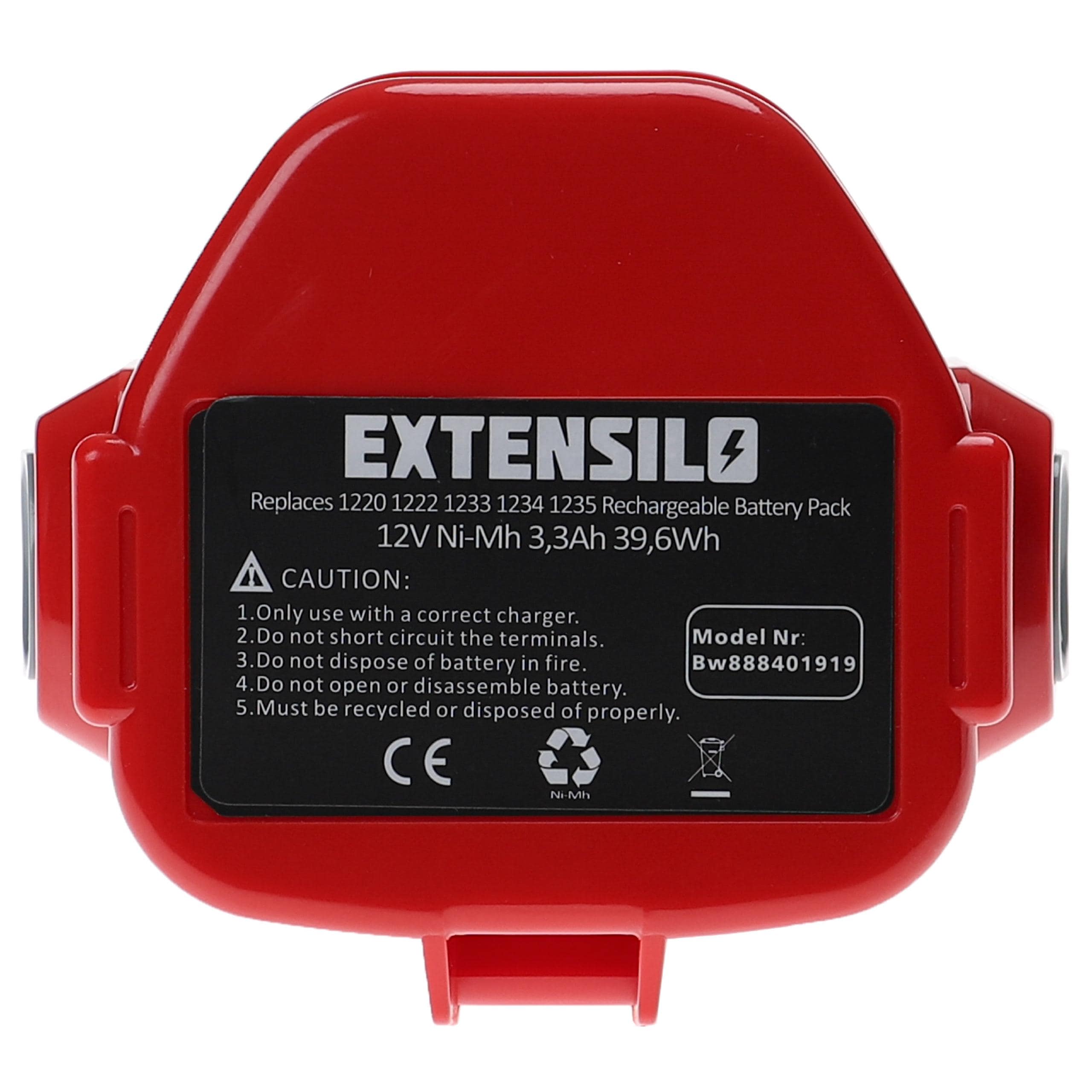Pack 3 Baterias EXTENSILO compatíveis Klauke RA3, RA4, RA5 - 12V, 3300 mAh, NiMH - Image 2