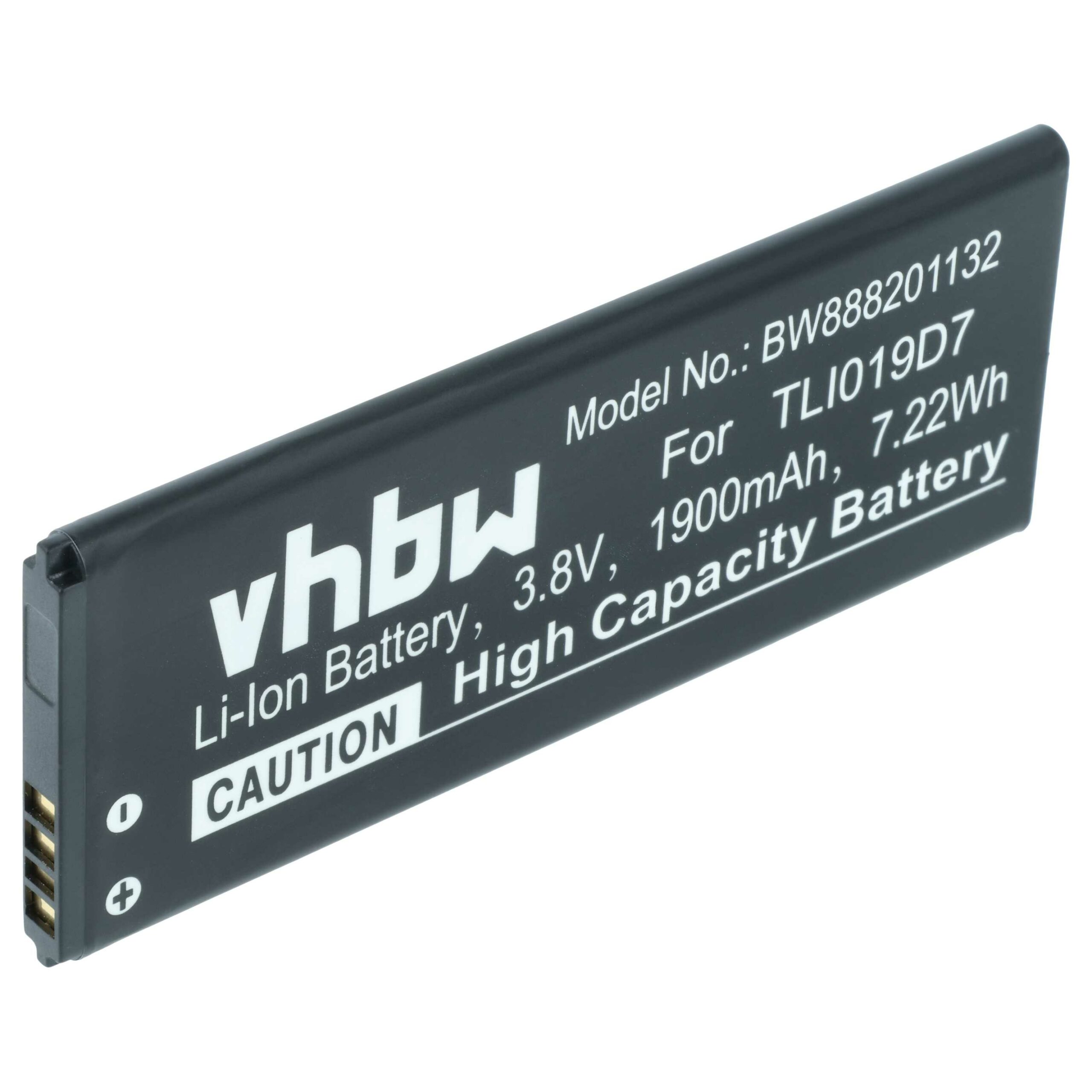 Bateria para Telemóvel Vodafone, Telstra, TCL, Alcatel - 1900 mAh 3.8 V Li-Ion vhbw