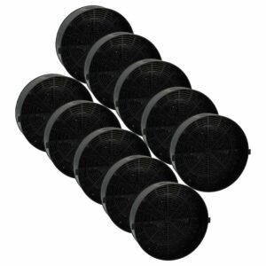 Pack 10x Filtro de Carvão Ativado Compatível com Alno GZD1125 - 16 cm vhbw