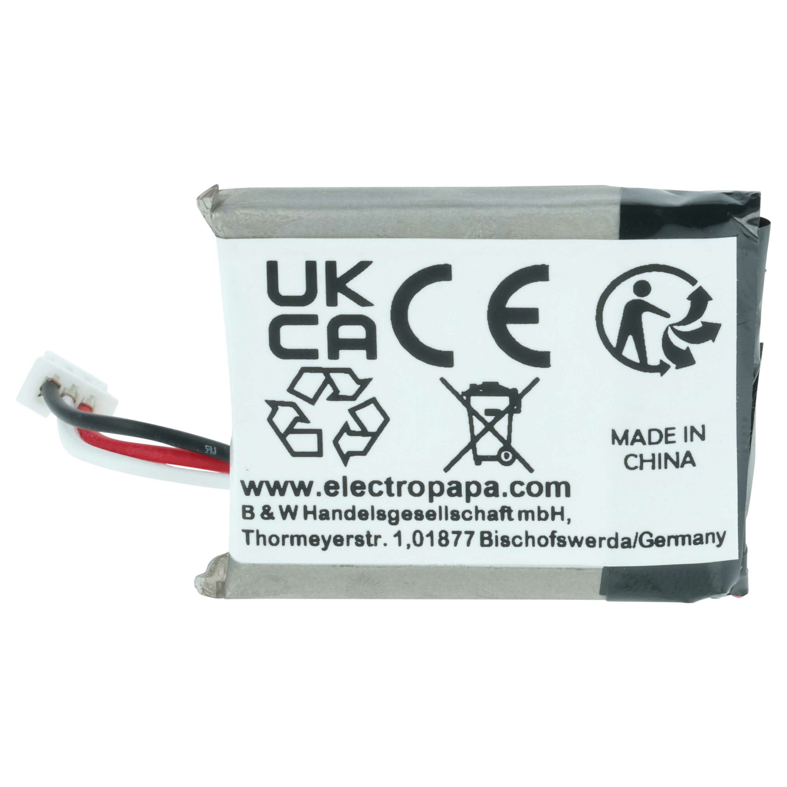 Bateria de substituição vhbw para auriculares Logitech 533-000095 - 450 mAh 3.7 V Li-polymer - Image 4