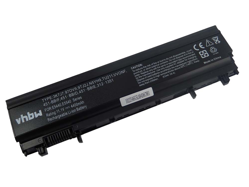 Bateria para Portátil Dell vhbw - Compatível com 0FT69, 045HHN, 0K8HC - 4400 mAh 11.1V Li-Ion