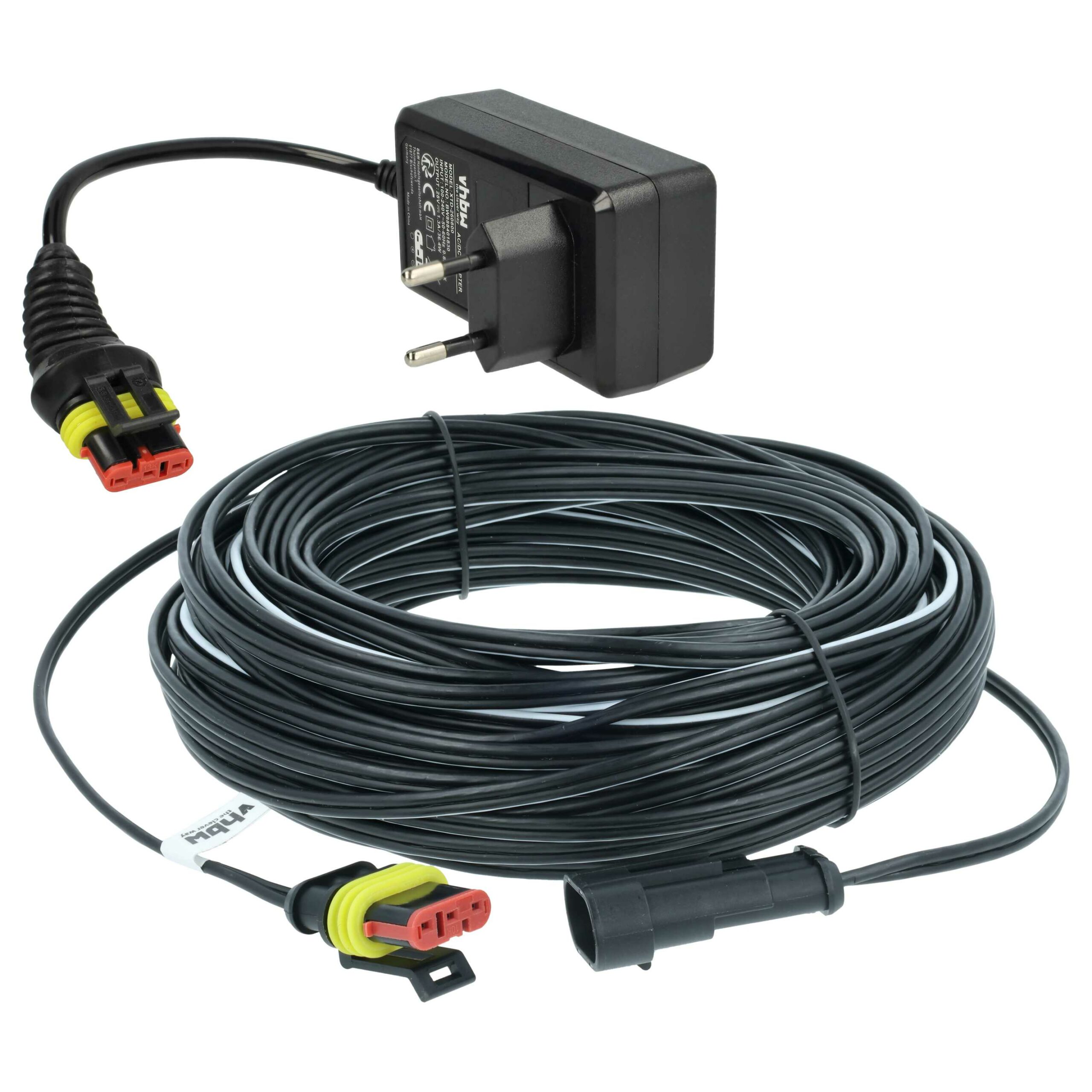 Adaptador e Cabo de Carregamento para Cortador de Relva Robô Gardena R40Li, Sileno City, Husqvarna Automower - 20m