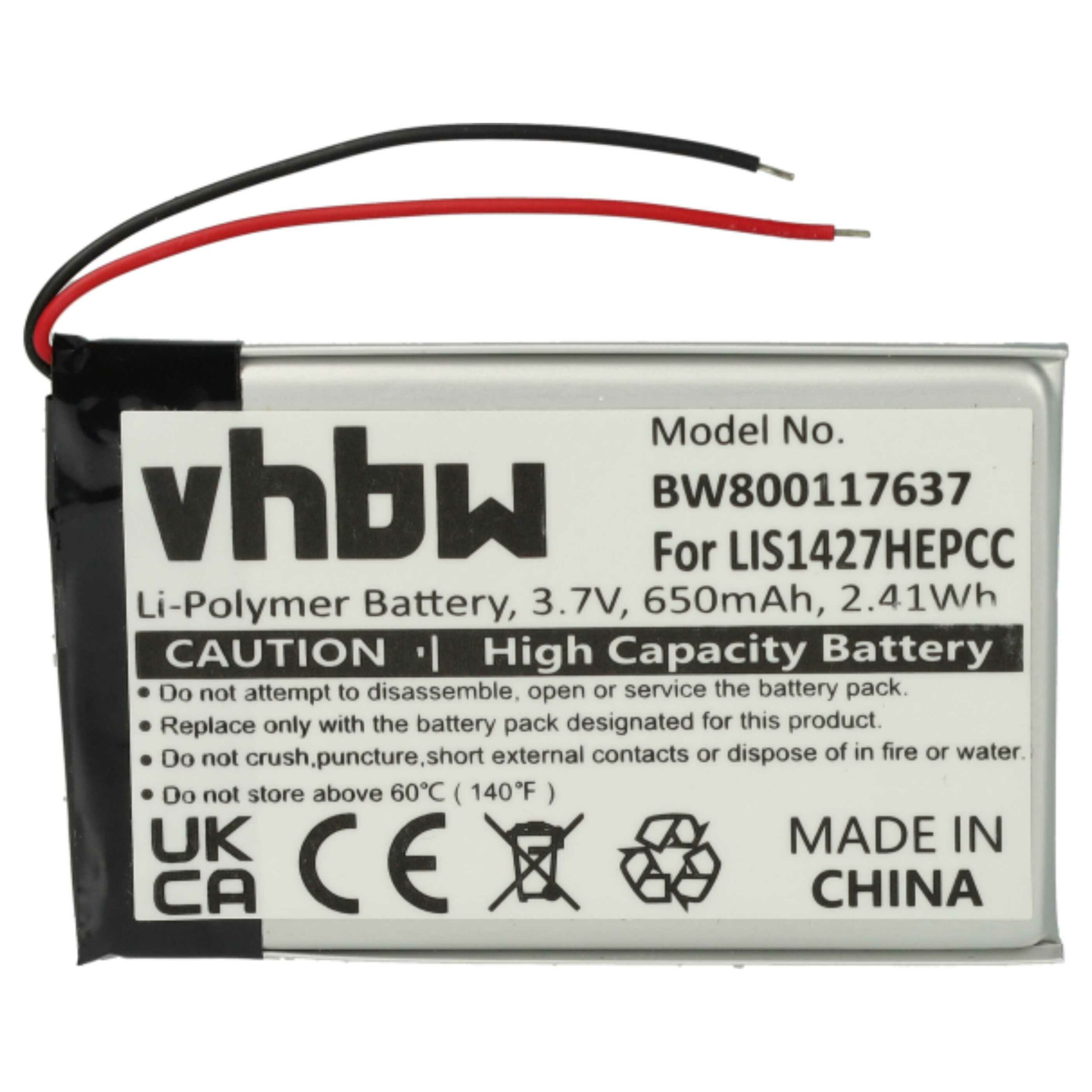 Bateria para Auscultadores Plantronics/Sony vhbw 650 mAh 3.7V - 2 unidades - Image 3